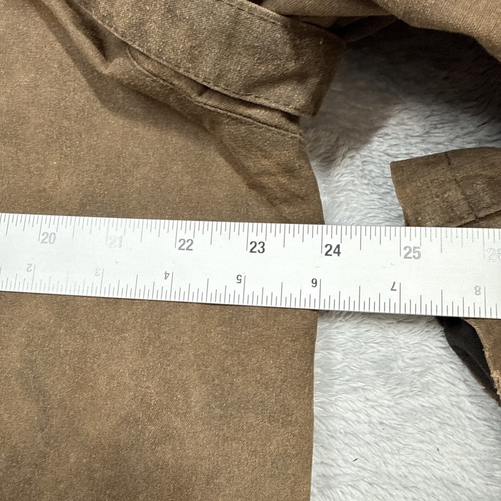 The Australian Outback Collection Oilskin Duster Jacket Small Brown Distressed - Picture 10 of 11